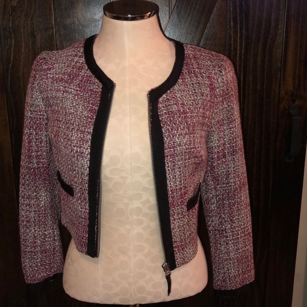 H&M beautiful tweed zip up blazer.